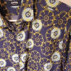 Vilebrequin blue floral shirt medium